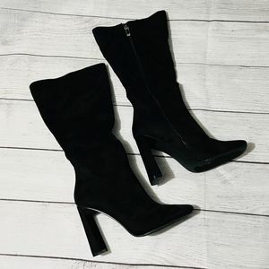Black fashion Nova heel 4 inches heel boots size 6.5